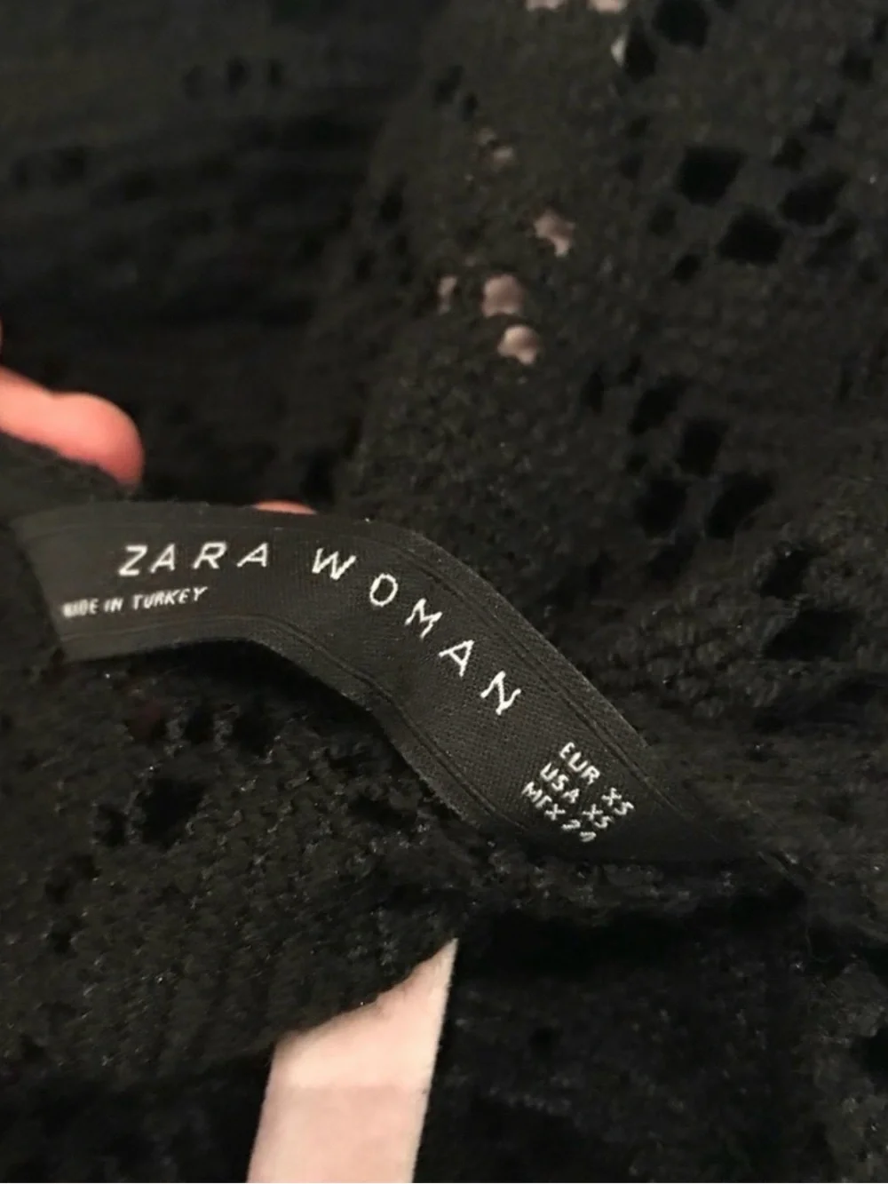 Zara sheer crochet